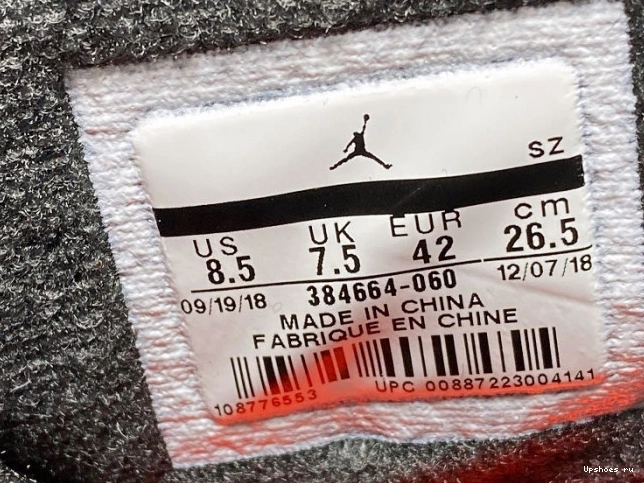 OG 6 JORDAN INFRARED RETRO BLACK AIR 2019 384664-060 0820